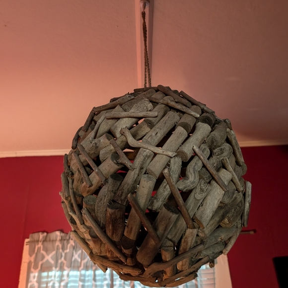 Driftwood Orb Decorative Chandelier - Picture 2 of 4